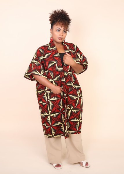 African YEMI Print Kimono Women s Jacket 