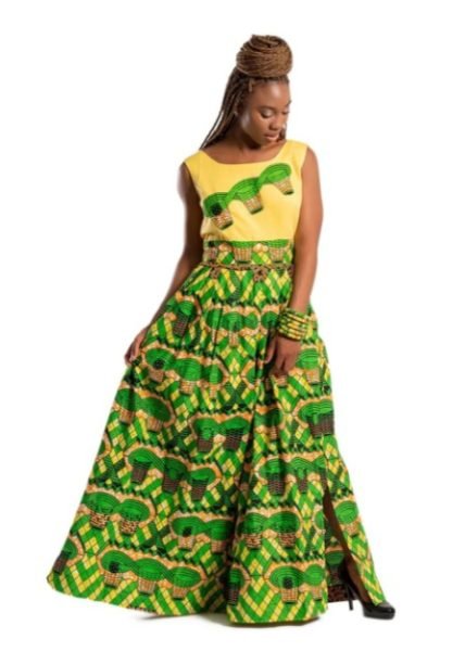 Monifa African Print Maxi Dress 
